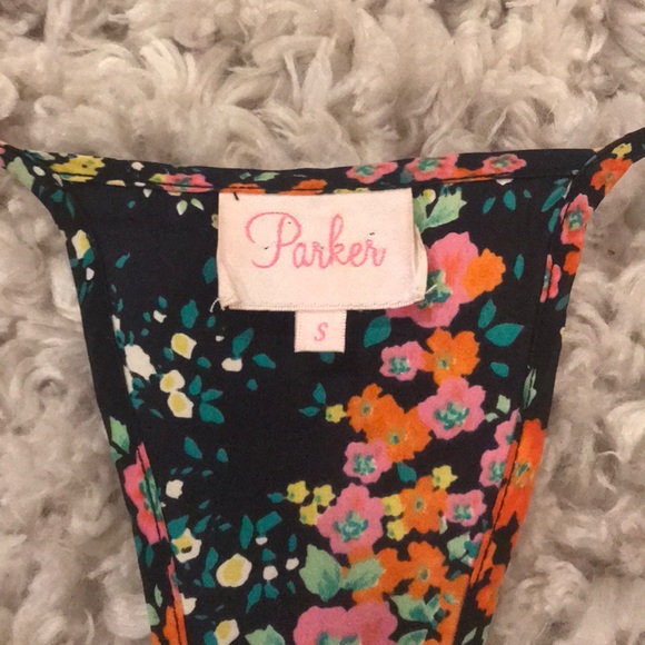 Small Parker silk dress - black with warm florals - Picture 5 of 5